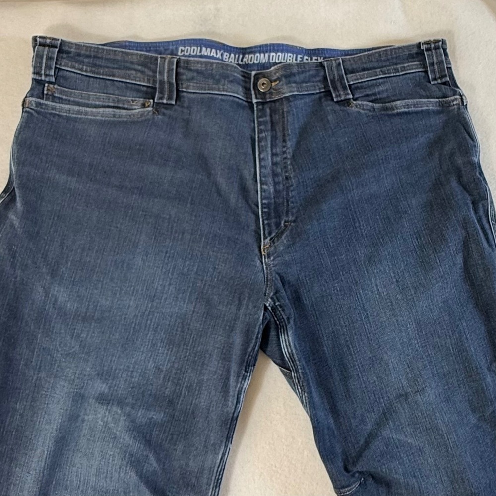 Duluth Trading Co Jeans Mens 44x30 Coolmax Ballroom Double Flex Blue